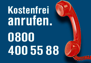 Kostenlos anrufen - 0800 400 55 88